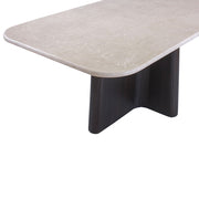 Jacory - Dining Table With Bottocino Marble Top - Espresso - R&R Furniture Gallery (Fountain Valley, CA)