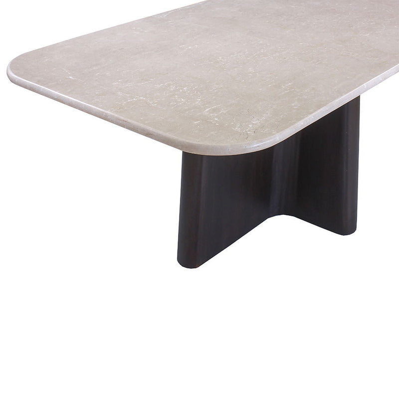 Jacory - Dining Table With Bottocino Marble Top - Espresso - R&R Furniture Gallery (Fountain Valley, CA)