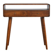 Curved Chestnut Console Table - R&R Furniture Gallery (Fountain Valley, CA)