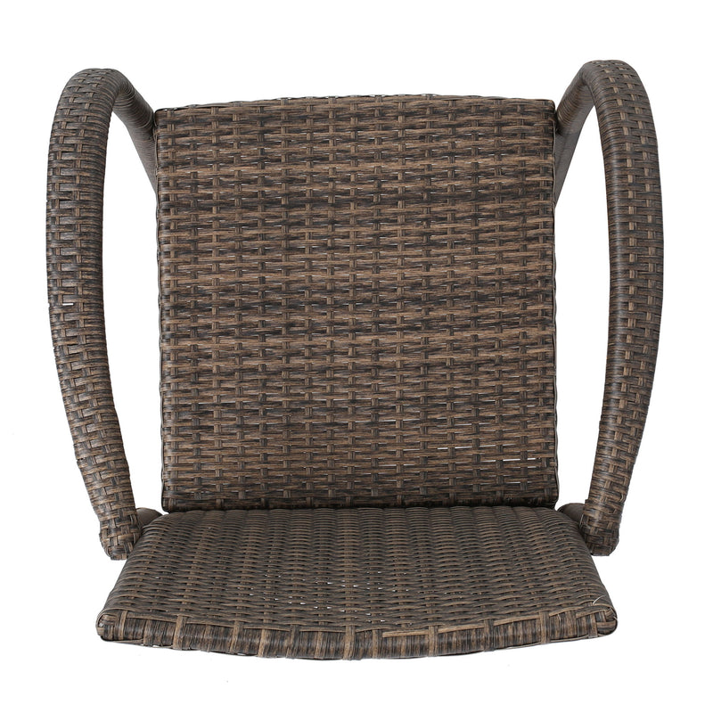 Outdoor Wicker Barstools With Rattan And Iron Frame - R&R Furniture Gallery (Fountain Valley, CA)