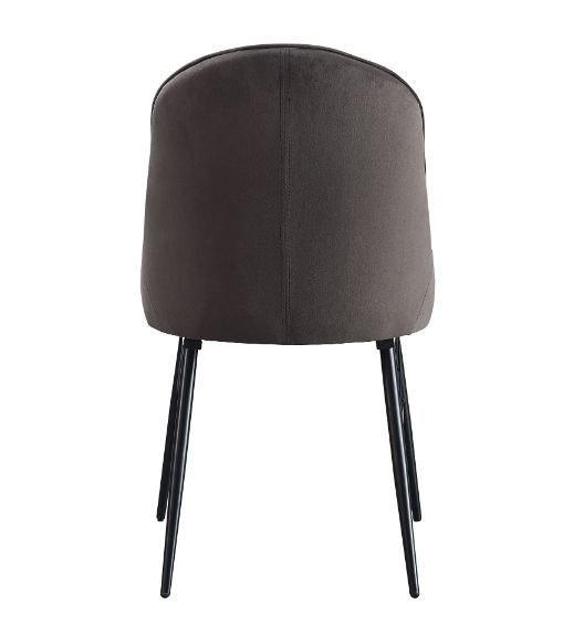 Abraham - Side Chair (Set of 2) - Dark Gray Fabric & Black - R&R Furniture Gallery (Fountain Valley, CA)