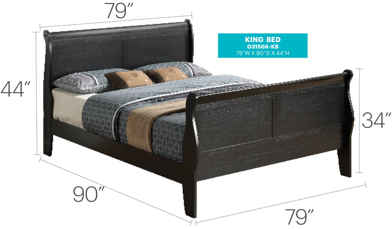 Panel Sleigh Bed - R&R Furniture Gallery (Fountain Valley, CA)