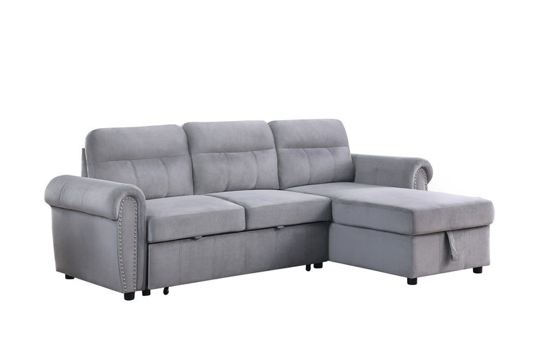 Ashton - Reversible Sleeper Sectional Sofa Chaise - R&R Furniture Gallery (Fountain Valley, CA)