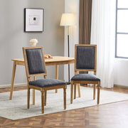 French Country Style Dining Chair With Upholstered Seating And Fluted Legs - R&R Furniture Gallery (Fountain Valley, CA)