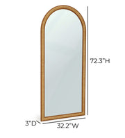 Arch - Raffia Contract-Grade Floor Mirror - Natural - R&R Furniture Gallery (Fountain Valley, CA)