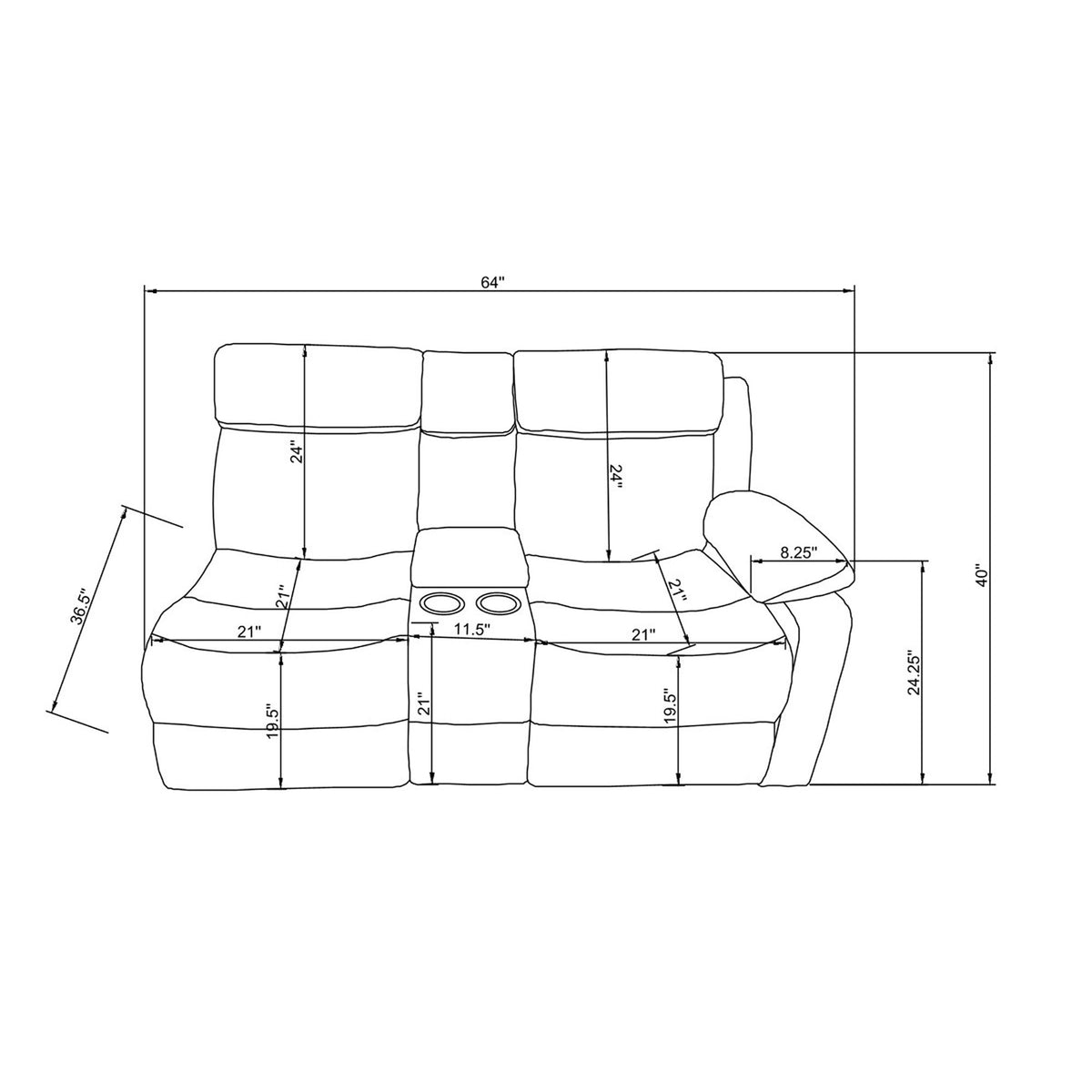 Blanche - Sectional Sofa With LED Lighting And Integrated Speaker - Gray