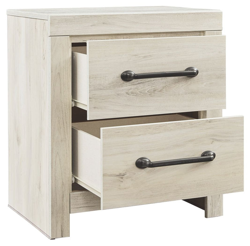 Cambeck - Two Drawer Night Stand - Whitewash - R&R Furniture Gallery (Fountain Valley, CA)
