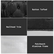 Brancaster - Sofa - Black Top Grain Leather & Aluminum - R&R Furniture Gallery (Fountain Valley, CA)