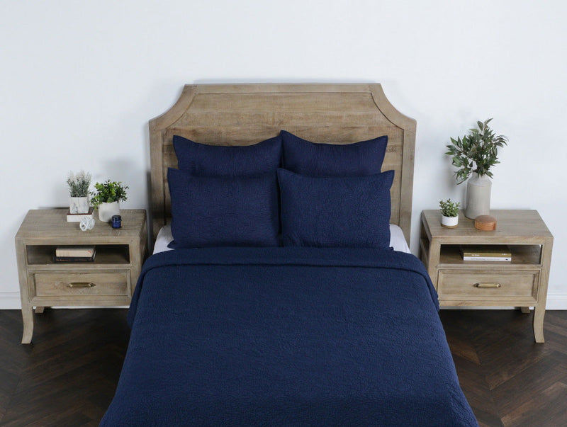 Elara - King Sham - Indigo