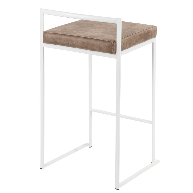 Lumi Source Fuji Simple Elegance contemporary stackable counter stool set with sleek design and modern style.