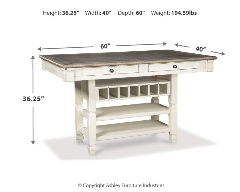 Bolanburg - Rectangular Dining Room Counter Table - Beige - R&R Furniture Gallery (Fountain Valley, CA)