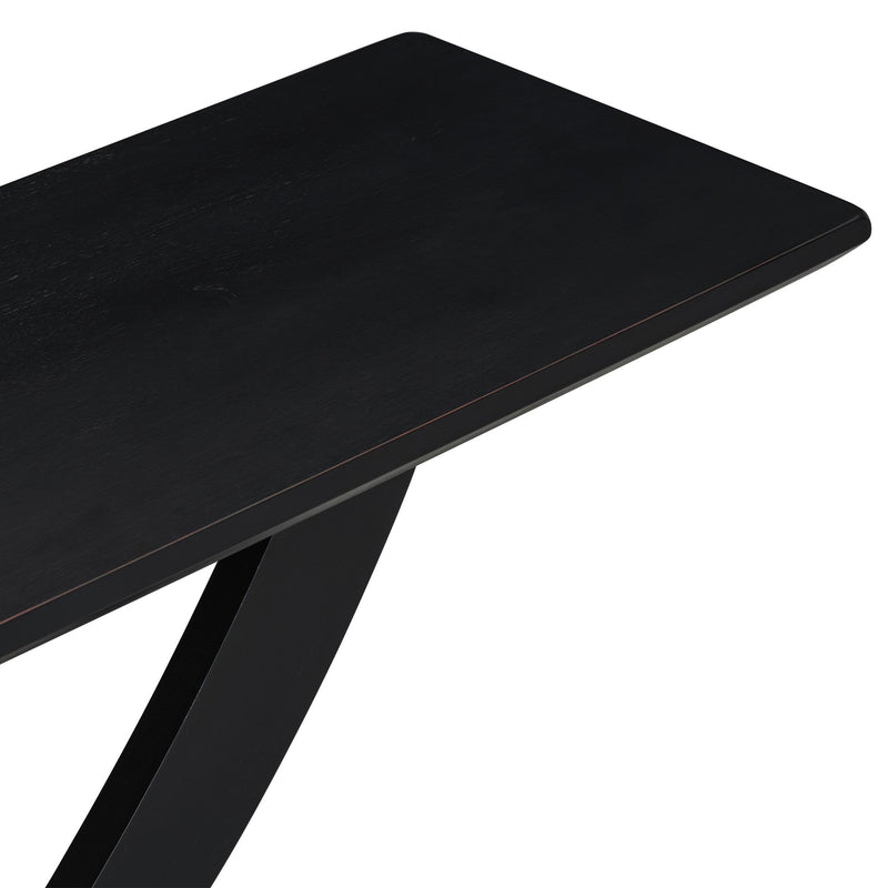 Console Table With Cross Leg Base And Reinforced Support Plate - R&R Furniture Gallery (Fountain Valley, CA)