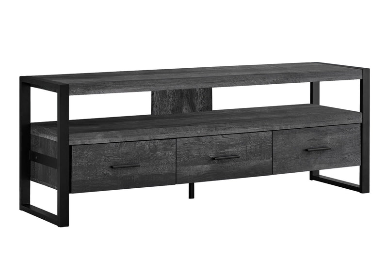 TV Stand, Console, Media Entertainment Center, Storage Solution Drawers - Black - R&R Furniture Gallery (Fountain Valley, CA)