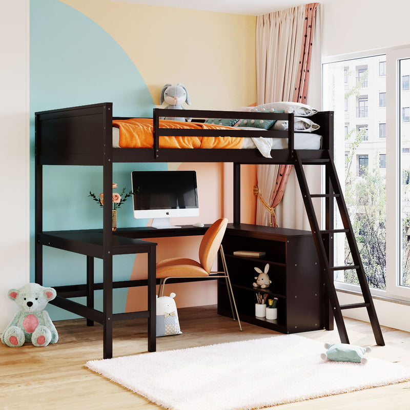 Loft Bed With Shelves With Desk - R&R Furniture Gallery (Fountain Valley, CA)