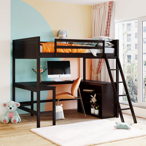 Loft Bed With Shelves With Desk - R&R Furniture Gallery (Fountain Valley, CA)