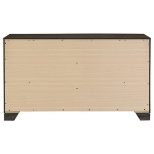 Funston - 6 Drawer Dresser Cabinet - Brown Oak