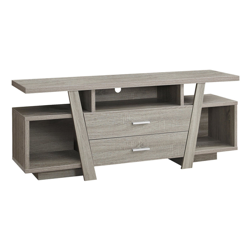 TV Stand, Console, Media Entertainment Center, Storage Drawers, Contemporary & Modern - Taupe - R&R Furniture Gallery (Fountain Valley, CA)