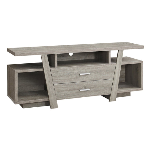 TV Stand, Console, Media Entertainment Center, Storage Drawers, Contemporary & Modern - Taupe - R&R Furniture Gallery (Fountain Valley, CA)