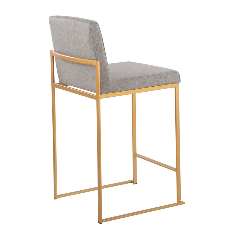 Lumi Source Fuji contemporary high back stylish counter stool with sleek design, dark finish, and modern seating for kitchen or bar area.
