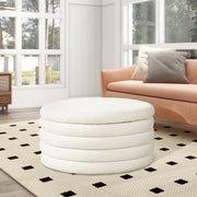 Fuji - Oversized Round Storage Ottoman - R&R Furniture Gallery (Fountain Valley, CA)