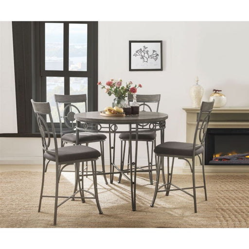 Landis - Counter Height Table - Oak & Gunmetal - R&R Furniture Gallery (Fountain Valley, CA)