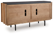 Quintavious - Accent Cabinet - Brown / Charcoal - R&R Furniture Gallery (Fountain Valley, CA)