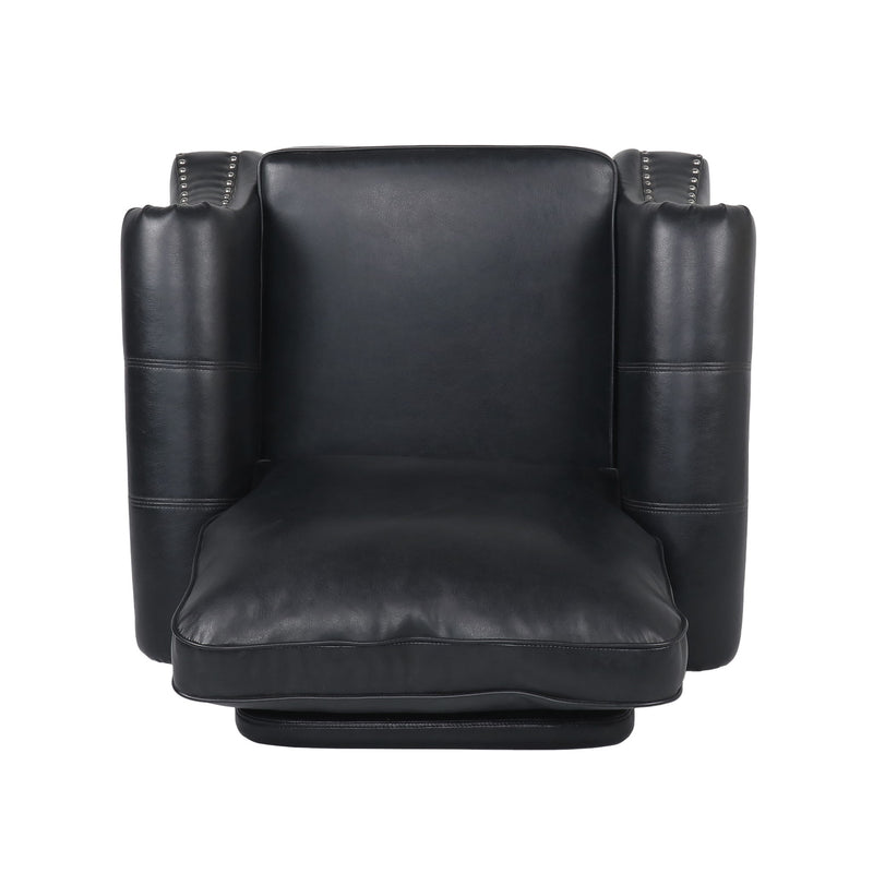 Contemporary Club Chair With Nailhead Trim And Rolled Armrests - R&R Furniture Gallery (Fountain Valley, CA)