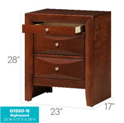 Modern design Glory Furniture accent nightstand with clean lines and a sleek finish, ideal for contemporary bedroom decor.