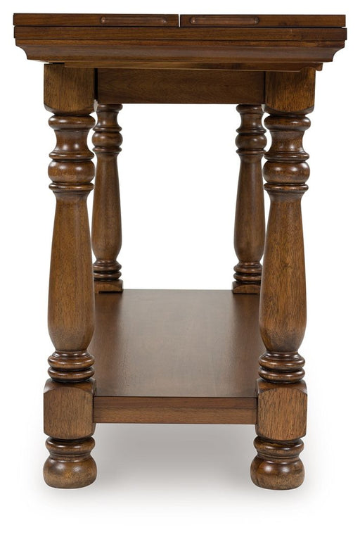 Sturlayne - Flip Top Sofa Table - Brown - R&R Furniture Gallery (Fountain Valley, CA)