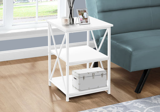 3 Tier Accent Table, Side Marble Look Contemporary & Modern - R&R Furniture Gallery (Fountain Valley, CA)