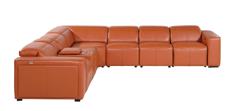 1224 - 7-Piece L-Shaped Sectional Sofa In With 4 Power Recliners & Power Headrests