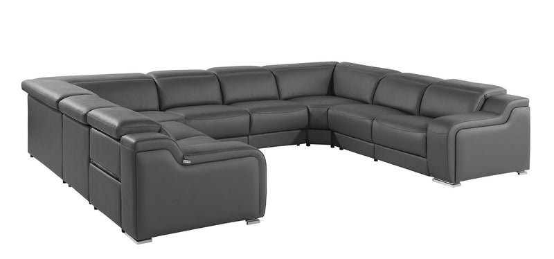 1116 - 8-Piece U-Shaped Sectional Sofa In With 4 Power Recliners & Power Headrests