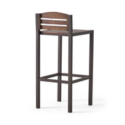 Outdoor Barstool With Slat Panel Design (Set of 2) - Dark Brown - R&R Furniture Gallery (Fountain Valley, CA)