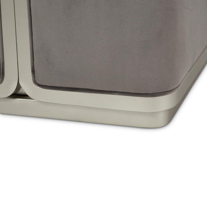 Linea - Ottoman - Gray Pearl / SilverMist - R&R Furniture Gallery (Fountain Valley, CA)