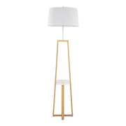 Lumi Source Cosmo contemporary glam floor lamp with sleek metal base and adjustable arm, ideal for modern living spaces.