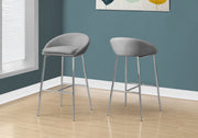 Bar Stool, Bar Height, Contemporary & Modern (Set of 2) - Gray - R&R Furniture Gallery (Fountain Valley, CA)