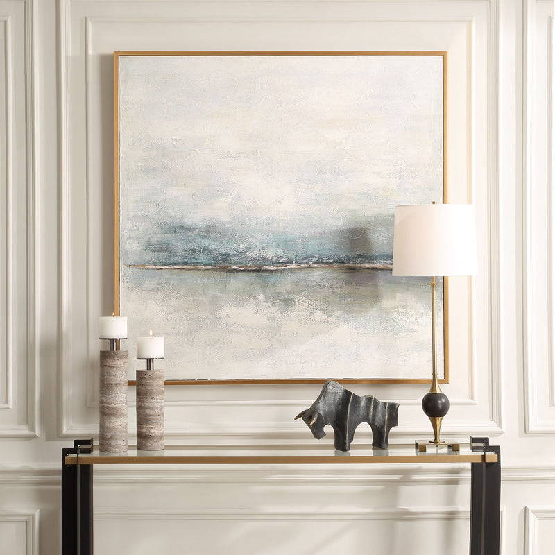 Foggy Morning - Abstract Art - Light Brown