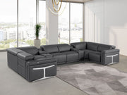 1126 - 8-Piece U-Shaped Sectional Sofa In With 2 Power Recliners & Power Headrests - R&R Furniture Gallery (Fountain Valley, CA)