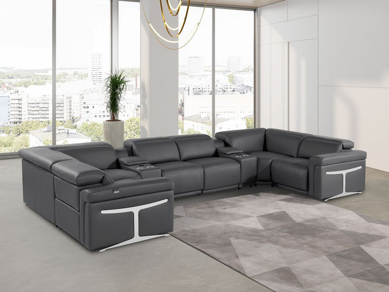 1126 - 8-Piece U-Shaped Sectional Sofa In With 2 Power Recliners & Power Headrests - R&R Furniture Gallery (Fountain Valley, CA)