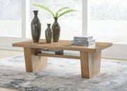 Kristiland - Rectangular Cocktail Table - Light Brown - R&R Furniture Gallery (Fountain Valley, CA)