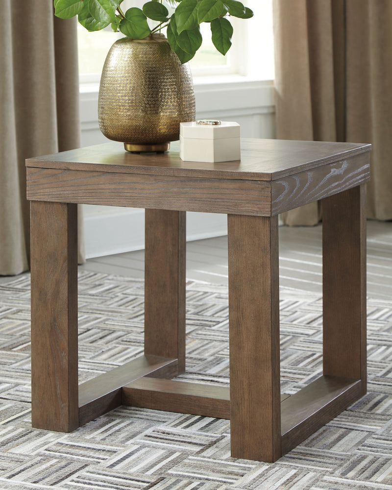 Cariton - Square End Table - Gray - R&R Furniture Gallery (Fountain Valley, CA)