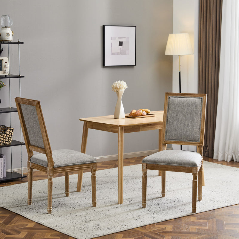 French Country Style Dining Chair With Upholstered Seating And Fluted Legs - R&R Furniture Gallery (Fountain Valley, CA)