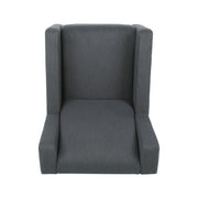 Noble House Landau contemporary fabric upholstered swivel recliner with plush cushioning and modern design.
