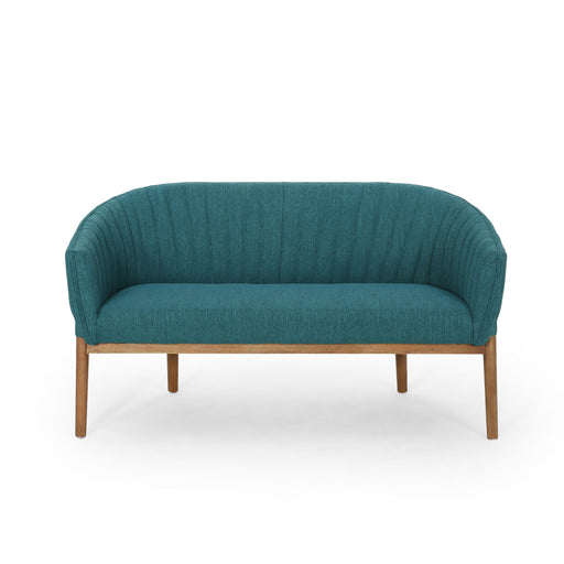 Mid Century Modern Loveseat With Channel Stitched Backrest - R&R Furniture Gallery (Fountain Valley, CA)