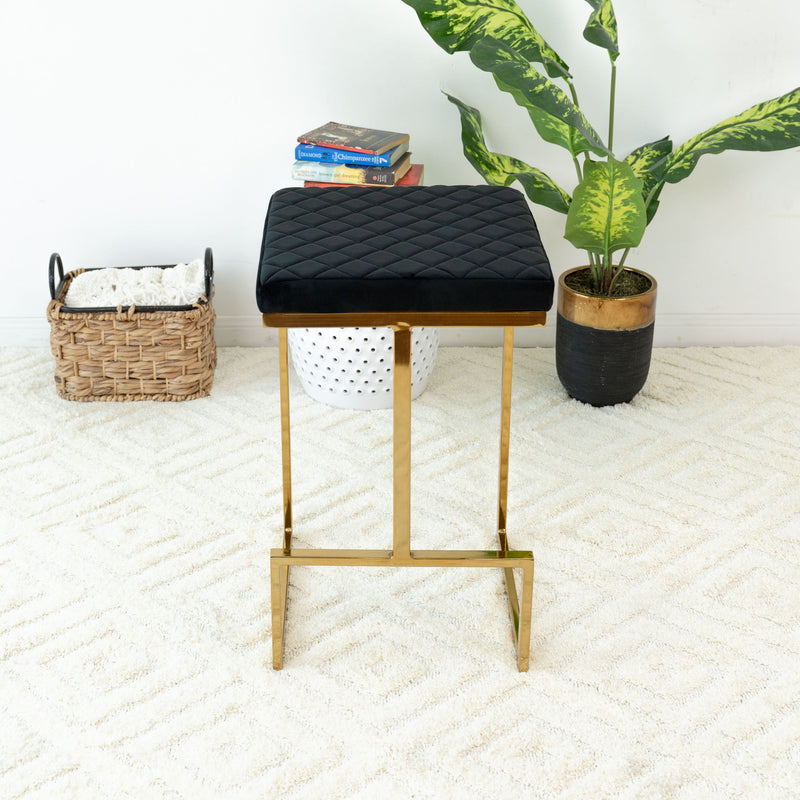 Joel - Mid Century Modern Luxury Upholstered Stool - R&R Furniture Gallery (Fountain Valley, CA)