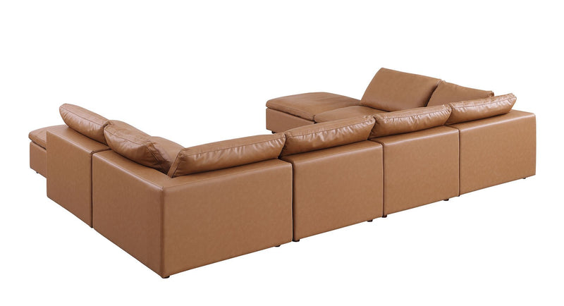 1100 - Top-Grain Italian Leather 8-Piece Sectional With Chaise