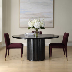 Hersch - Round Dining Table - Black
