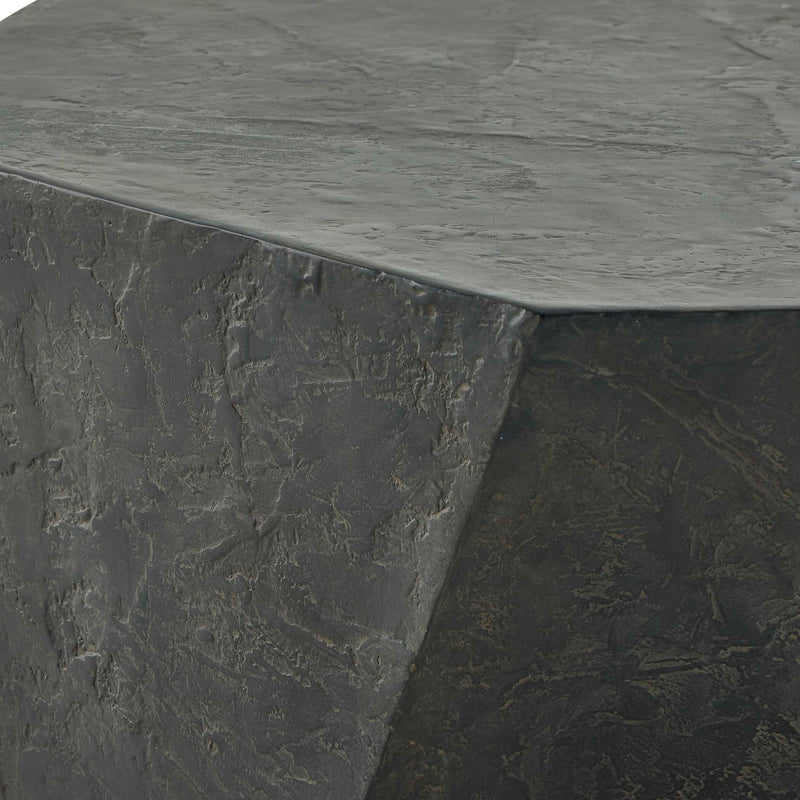 Uttermost Parra outdoor coffee table with a sleek, modern design featuring a metal frame and glass top.