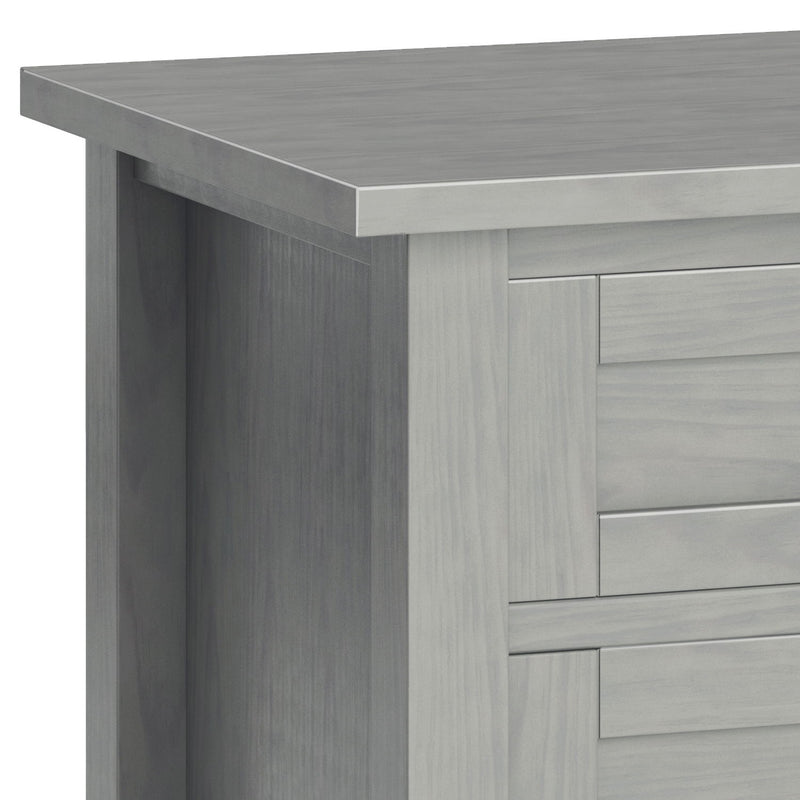 Handcrafted Warm Shaker accent nightstand by Simpli-Home with a smooth wood finish and single drawer, ideal for bedroom decor.
