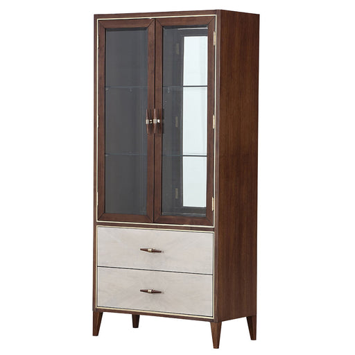 Houston - Display Cabinet - Walnut - R&R Furniture Gallery (Fountain Valley, CA)